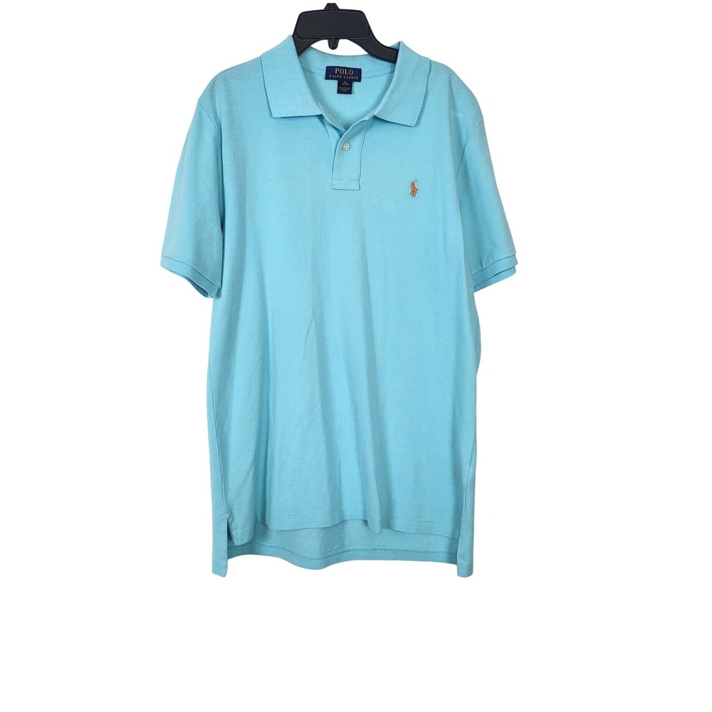 Polo Ralph Lauren Boys Turquoise Short Sleeve Pony Logo‎ Preppy Polo Shirt XL 18